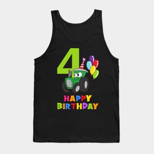 4th Birthday Party 4 Year Old Four Years Tank Top